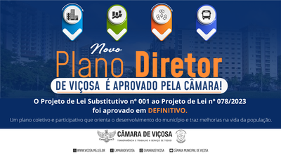 Aprovação do Plano Diretor