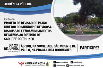 Audiência Pública - Discussão e Encaminhamentos do Plano Diretor em São José do Triunfo 