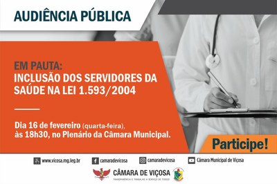 Audiência Pública - Inclusão dos servidores da saúde
