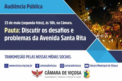 Audiência Pública - Desafios e problemas da Avenida Santa Rita