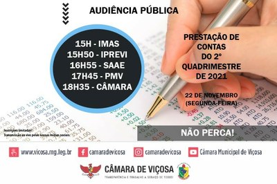 Audiência Pública - Prestação de Contas