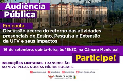 Audiência Pública - Retorno UFV