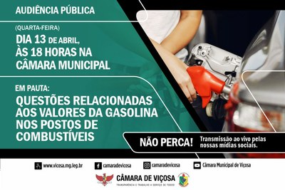 Audiência Pública - Valores da Gasolina