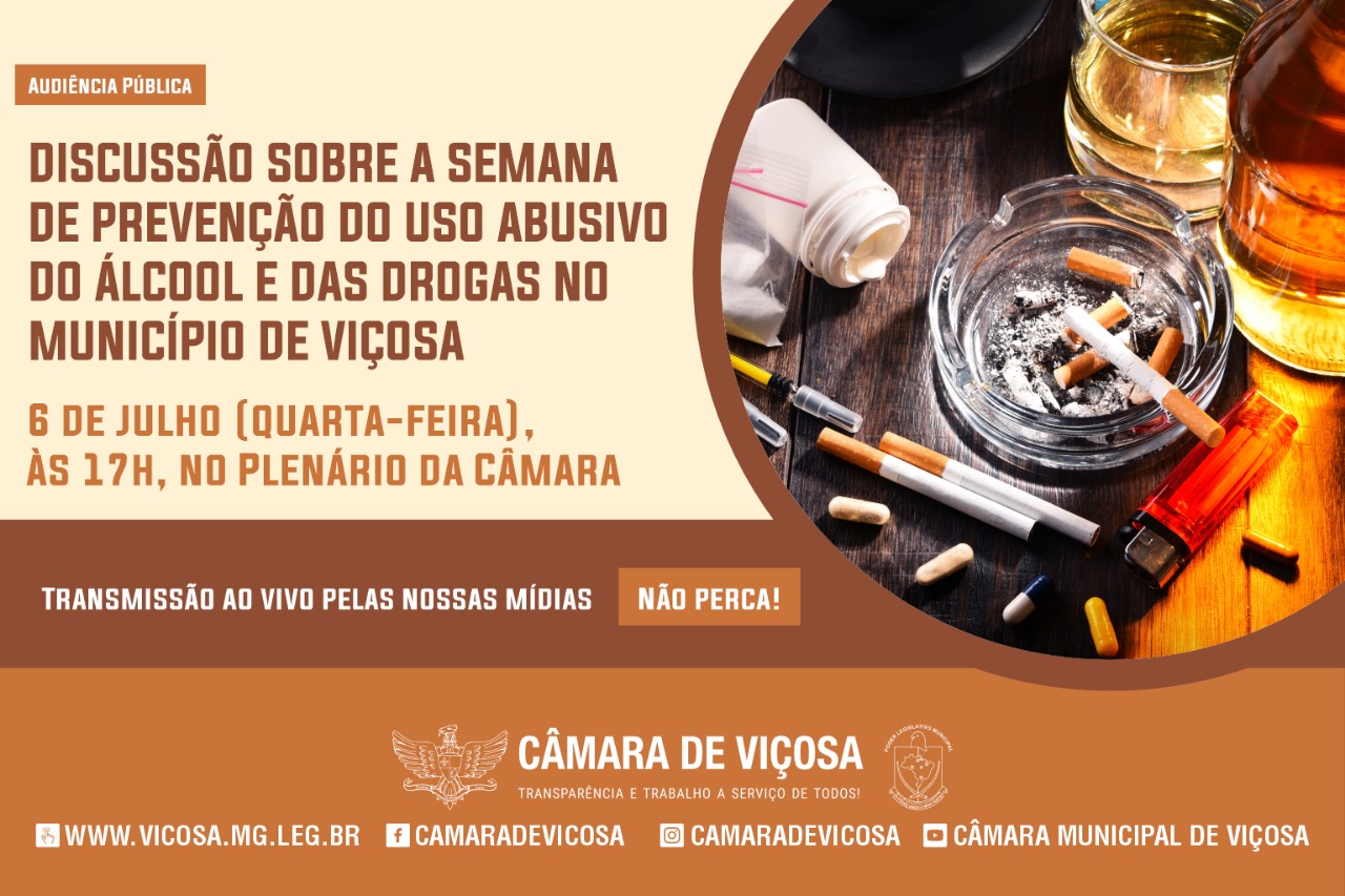 Discussão sobre o Abuso de Alcool e Drogas em Viçosa