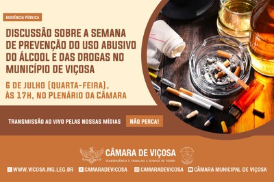 Discussão sobre o Abuso de Alcool e Drogas em Viçosa