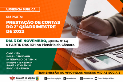 Prestação de Contas 2º Quadrimestre