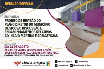 Reunião Especial - Revisão do Plano Diretor Inácio Martins e Adjacências