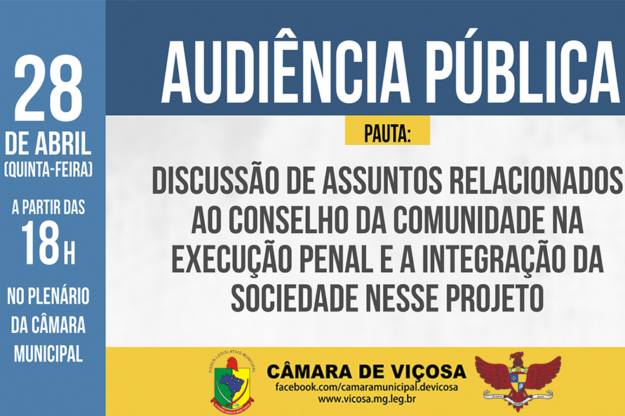 Audiência Pública - 28 de abril