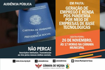 Audiência Pública - Geração de Emprego e Renda