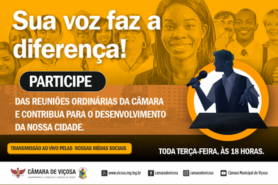 Participe das reuniões!