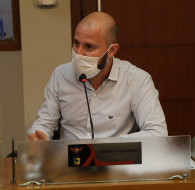 Vereador Cristiano Gonçalves (Cristiano Moto Link) (Solidariedade), Presidente da Comissão de Trânsito e Mobilidade Urbana.