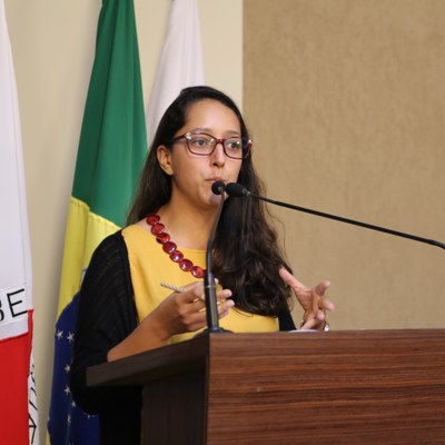 Vereadora Jamille Gomes (PT), 2ª Secretária da Mesa, e Presidente da Comissão de Finanças e Orçamento