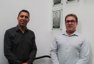 Ex-Presidente Antônio Elias e atual Presidente da Câmara, Edenilson Oliveira.