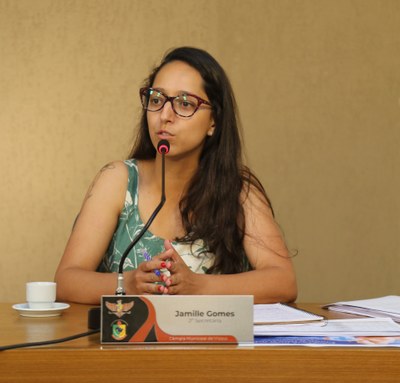 Vereadora Jamille Gomes (PT), Presidente da Comissão de Finanças e Orçamento