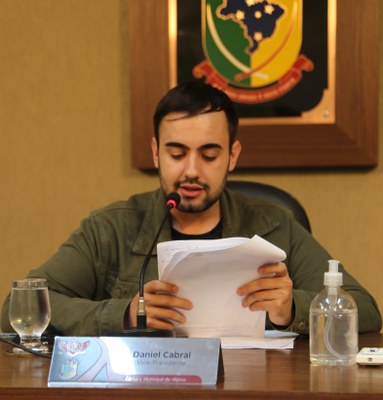 Vereador Daniel Cabral (PCdoB), vice-presidente da Casa e autor do Requerimento nº 028/2023, que solicitou a audiência