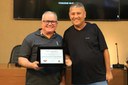 Entrega de placa alusiva ao locutor de rádio Alexander Cordeiro, pelos serviços prestado como locutor da nossa cidade