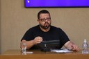 Secretário Municipal de Gestão Financeira, Dionísio Márcio Irias de Souza, apresenta informações sobre o projeto “Regulariza Viçosa”, a campanha “Nota Fiscal Premiada”, o processo de georreferenciamento e a prestação de contas do REFIS 2025