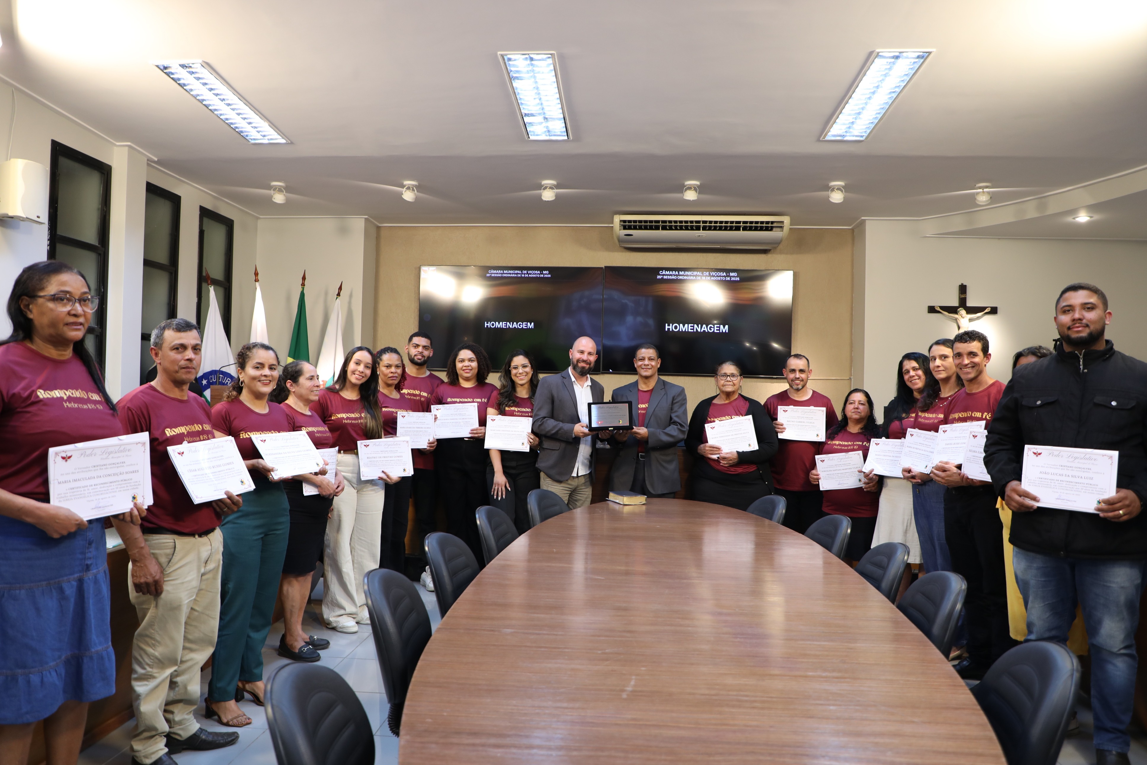 Entrega de Placa alusiva à Igreja Evangélica Congregacional em Viçosa, pelos seus 30 anos