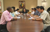 Encontro discute andamento da obra da Sede do Corpo de Bombeiros