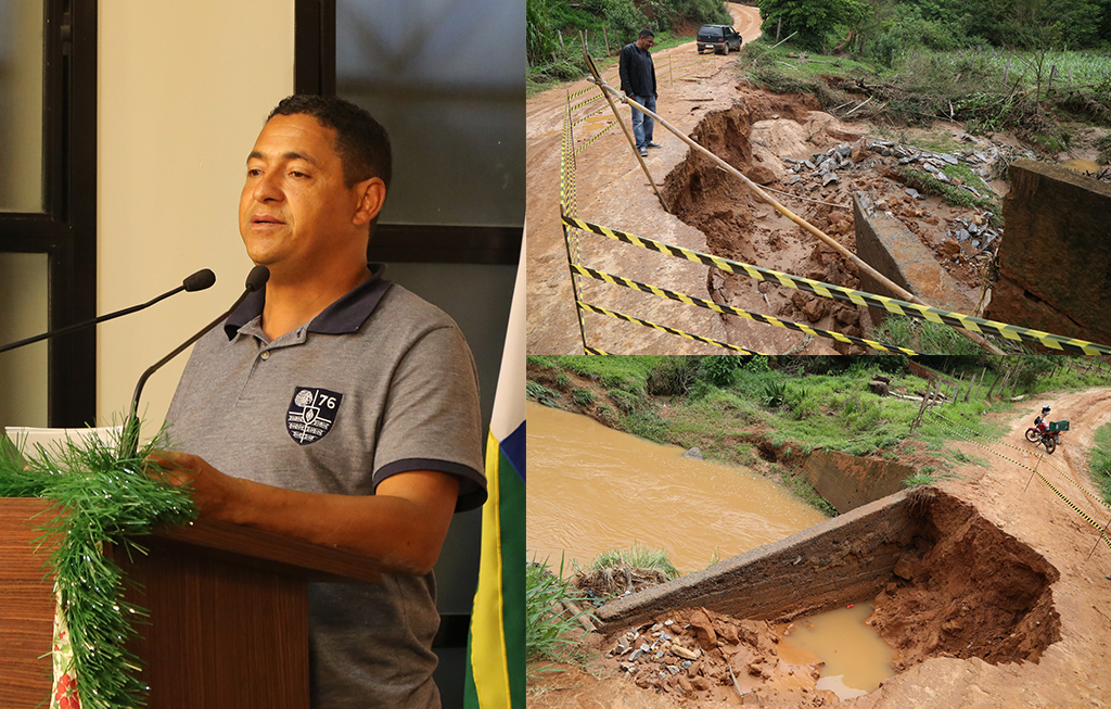 Vereador apresenta efeitos das chuvas em comunidade rural