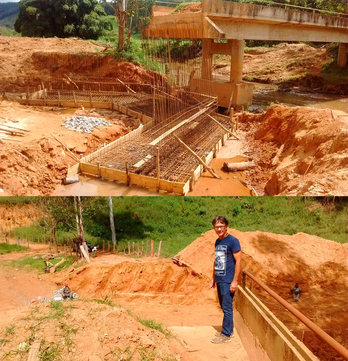 Presidente vistoria construção de ponte na zona rural