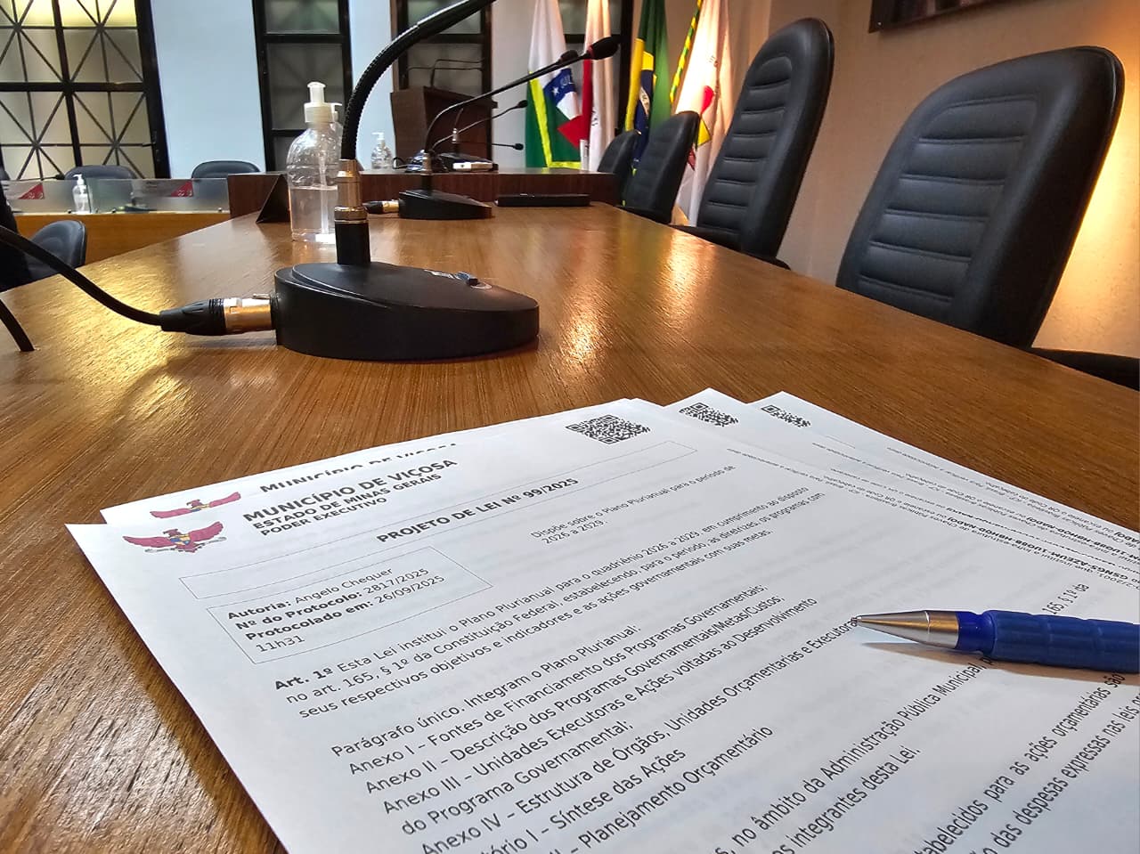 Câmara analisa Plano Plurianual com metas e ações prioritárias até 2029