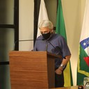 Agradecimento da homenagem pelo representante da Cabana Roda, Joaquim Geraldo Dias