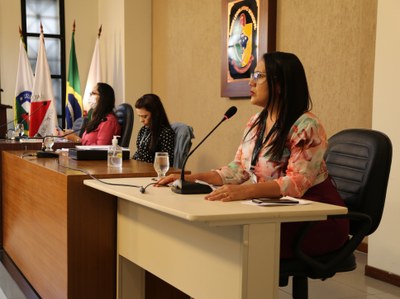  A Câmara Municipal esteve representada pela Controladora Interna, Clarice Ribeiro, e pela Chefe da Seção de Contabilidade, Simone Coelho