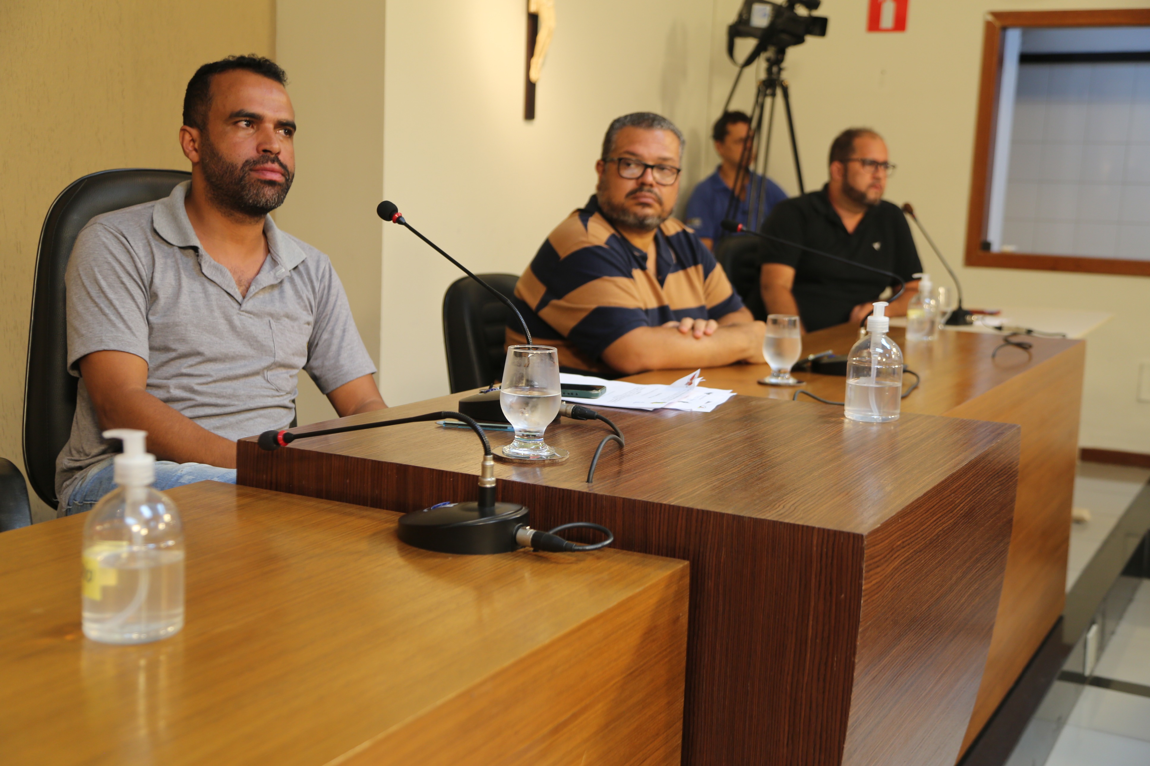 Thomas Phillipe Medeiros e o Chefe da Diretoria de Trânsito (Diretran), Renaldo de Faria