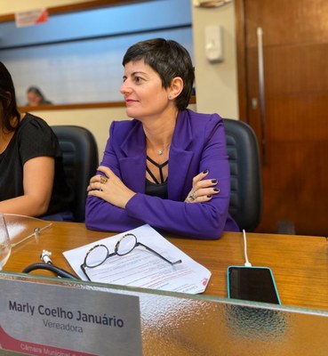 Vereadora Marly Coelho Januário (PSC) 2ª Secretária da Mesa Diretora