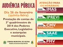 Audiência Pública - Prestação de Contas 3º Quadrimestre de 2014
