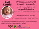 Manhã Cultural em prol Letícia neste sábado 