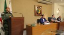 Vereadores recebem representante da Polícia Ambiental Vereadores recebem representante da Polícia Ambiental